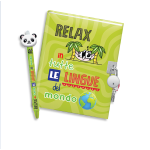DIARIO SEGRETO CON PENNA TINTA UNITA ZOO- PANDA 