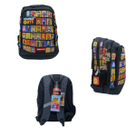 ZAINO TINTA UNITA CON DREAM CARDS STUMBLE GUYS- NERO LOGO A SINISTRA