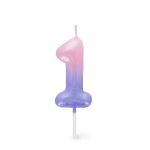 CANDELA PER TORTA LEGAMI - HAPPY BIRTHDAY CANDLE -  ROSA