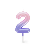 CANDELA PER TORTA LEGAMI - HAPPY BIRTHDAY CANDLE -  ROSA