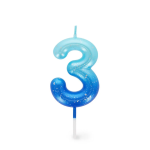 CANDELA PER TORTA LEGAMI - HAPPY BIRTHDAY CANDLE -  BLU