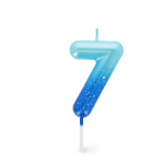 CANDELA PER TORTA LEGAMI - HAPPY BIRTHDAY CANDLE -  BLU