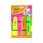 SET DI 4 EVIDENZIATORI BIC HIGHLIGHTER FLUO