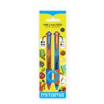 SET DA 2 PENNE 4 COLORI MITAMA- ARANCIONE E CELESTE