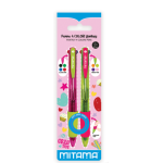 SET DA 2 PENNE 4 COLORI MITAMA- ROSA E GIALLO