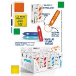 GOMMA ELETTRICA CON REFILL TINTA UNITA - COLORI ASSORTITI