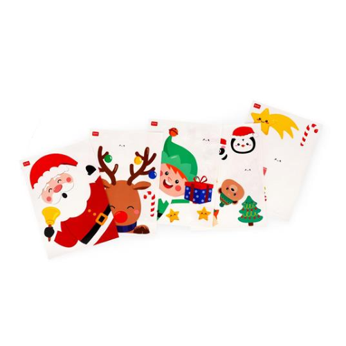 SET DI 70 ADESIVI NATALIZI ELETTROSTATICI PER FINESTRA LEGAMI