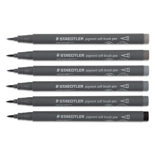 SET 6 PENNARELLI SOFT PIGMENT STAEDTLER - PUNTA A PENNELLO 