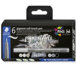 SET 6 PENNARELLI SOFT PIGMENT STAEDTLER - PUNTA A PENNELLO 