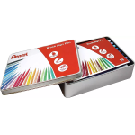SET 24 BRUSH SIGN PEN PENTEL CONFEZIONE IN METALLO 