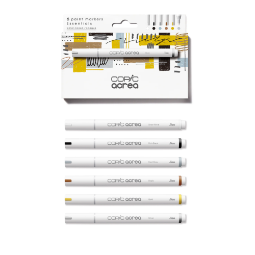 SET DA 6 MARKER COPIC ACREA -  ESSENTIALS
