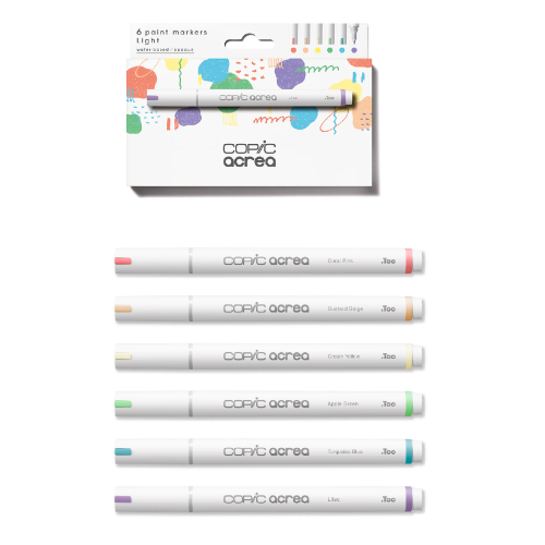 SET DA 6 MARKER COPIC ACREA - LIGHT