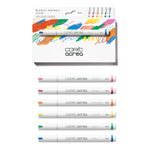 SET DA 6 MARKER COPIC ACREA - VIVID