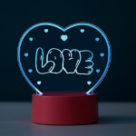 LAMPADA LAVAGNA LUMINOSA CUORE MESSAGE LOVE I TTAL