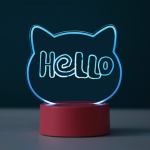 LAMPADA LAVAGNA LUMINOSA GATTO – MESSAGGIO DA GATTI ITOTAL