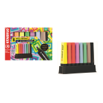 SET DA SCRIVANIA 8 STABILO BOSS ORIGINAL - 7 EVIDENZIATORI + 1 MARCATORE NERO