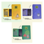 CALCOLATRICE CON TAVOLETTA LCD TINTA UNITA FRUIT COLLECTION 