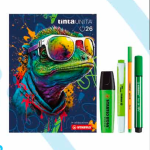 DIARIO STANDARD TINTA UNITA + STABILO 2025/2026 - CON ASTUCCIO E ACCESSORI - IGUANA
