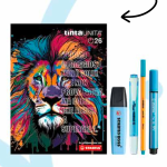 DIARIO STANDARD TINTA UNITA + STABILO 2025/2026 - CON ASTUCCIO E ACCESSORI - LEONE 