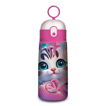 BORRACCIA DA 460 ML IN ACCIAIO SJ GANG - GATTO BIANCO