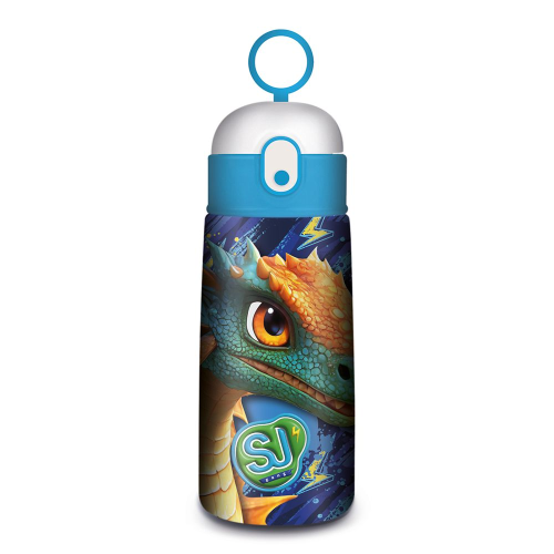 BORRACCIA DA 460 ML IN ACCIAIO SJ GANG - DRAGO ARANCIO