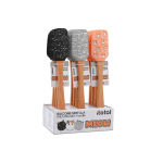 SPATULA SILICONE CON MANICO IN LEGNO ITOTAL - GATTO GRIGIO/ARANCIO