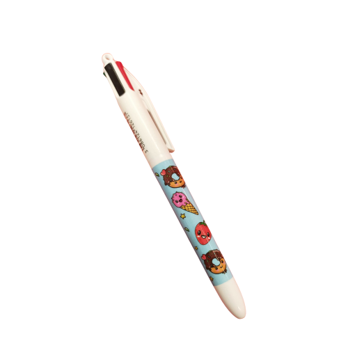 PENNA A SFERA BIC 4 COLORI FOOD AND ANIMALS