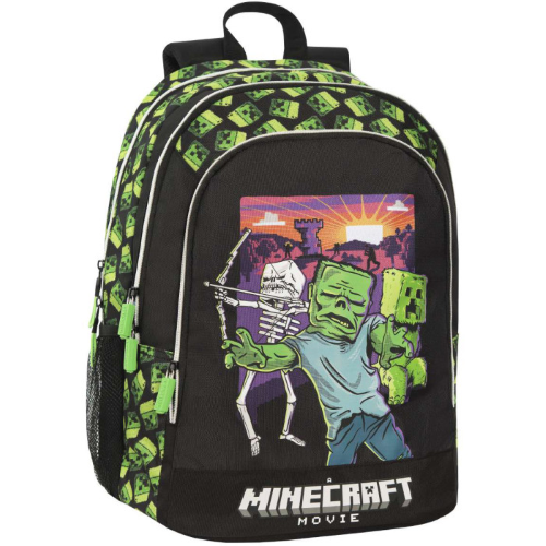 ZAINO SCUOLA 3 SCOMPARTI MINECRAFT THE MOVIE