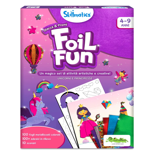 FOIL FUN PRINCIPESSE STACCA E PREMI - SET DI ATTIVITÀ ARTISTICHE E CREATIVE 