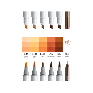 SET COPIC "CIAO MARKER" 5+1 - AMBER GLOW