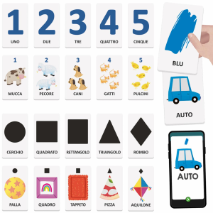 NUMERI FORME E COLORI FLASHCARDS PARLANTI HEADU - 2-4 ANNI