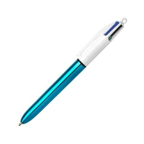 PENNA A SFERA BIC 4 COLORI SHINE - FUSTO CELESTE