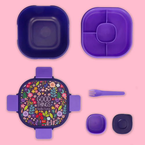 CONTENITORE PORTA PRANZO LEGAMI LUNCH BOX 1700 ML - FLOWERS