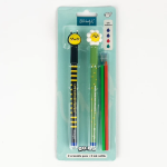 SET 2 PENNE CANCELLABILI CON 2 REFILL MR.WONDERFUL BO-BO GARDEN