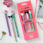 SET 3 PENNE CANCELLABILI MR.WONDERFUL - HELLO KITTY & FRIENDS