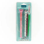 SET DI 2 PENNE CANCELLABILI BO-BO + 2 RICARICHE - PIMPI + RACOON