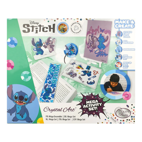 MEGA SET DI ATTIVITÀ ARTISTICHE IN CRISTALLO "STITCH" DISNEY