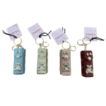 PORTACHIAVI CON MINI PORTA ROSSETTO CHARM  KIKAMIA