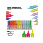 SET 12 EVIDENZIATORI GLIMMER PALETTE  TINTA UNITA 