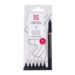 SET DA 6 PENNARELLI A PUNTA FINE TALENS - PIGMENT FINELINER 