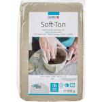 ARGILLA PER MODELLARE NATURALE E SOFFICE SOFT-TON 500GR - BIANCA