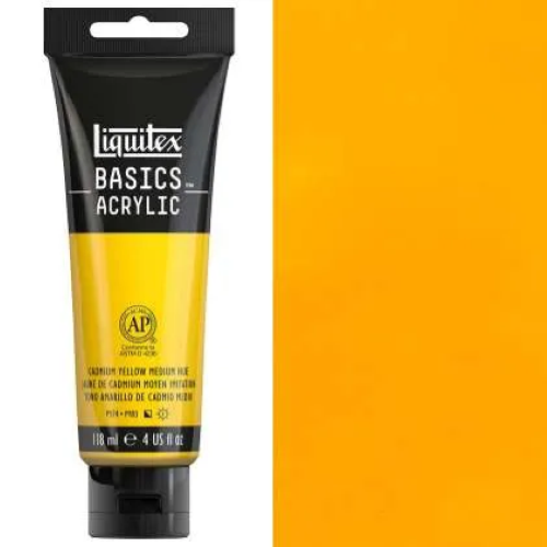 ACRILICI LIQUITEX BASICS 118 ML - 830 CADMIUM YELLOW MEDIUM HUE