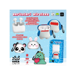 CUFFIE WIRELESS CON CUSTODIA E PORTACHIAVI TINTA UNITA ZOO - CONIGLIO