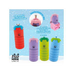 ASTUCCIO IN SILICONE CON PERSONAGGIO POP UP TINTA UNITA SQUEEZE ME - DINOSAURO