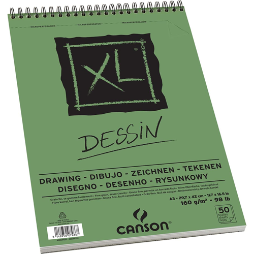 Cartolibreria L'Idea  SKETCHBOOK CANSON DESSIN - A3 - 29,7X42 CM -  SPIRALATO DA DISEGNO - CANSON