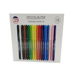 PENNARELLI PUNTA 2.8 TINTA UNITA - 18 PEZZI