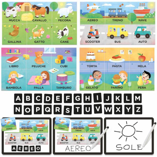 LAVAGNETTA MAGNETICA SCRIVO&LEGGO HEADU METODO 3 STEP - 3-6 ANNI