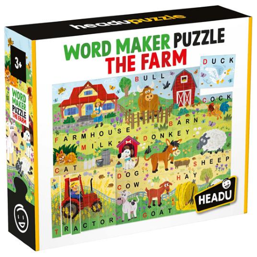 PUZZLE HEADU WORD MAKER - THE FARM - ANNI 3+
