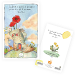 QUADERNO A6 DISEGNATA FOGLIO BIANCO-LA FELICITÀ È QUALCOSA DI MERAVIGLIOSO: PIÙ NE DAI E PIÙ TE NE RIMANE