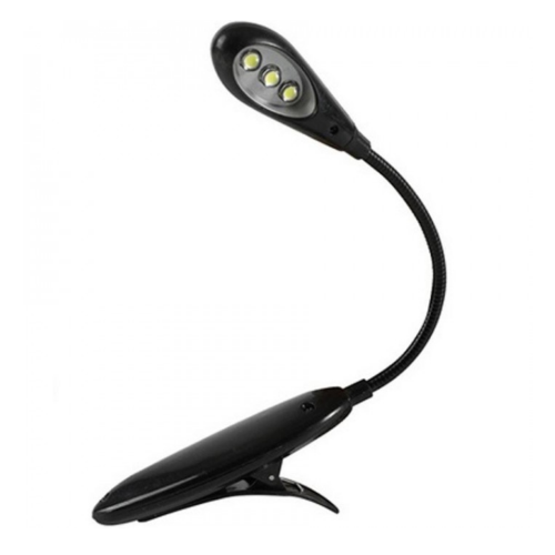 LUCE DA LETTURA LED I-TOTAL CON PINZA NERA